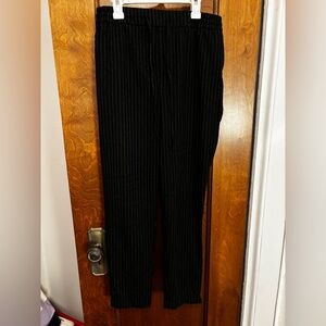 Old Navy Black Striped Dress Pants